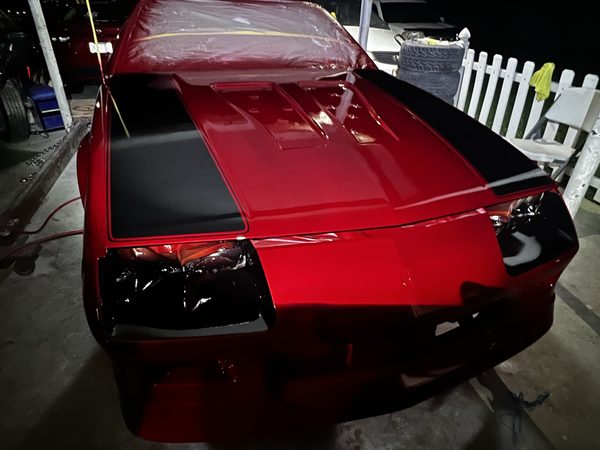 Two-tone red and black